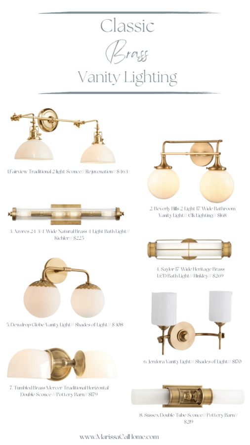 Top 10 best brass vanity lighting, gold lights, double sconces